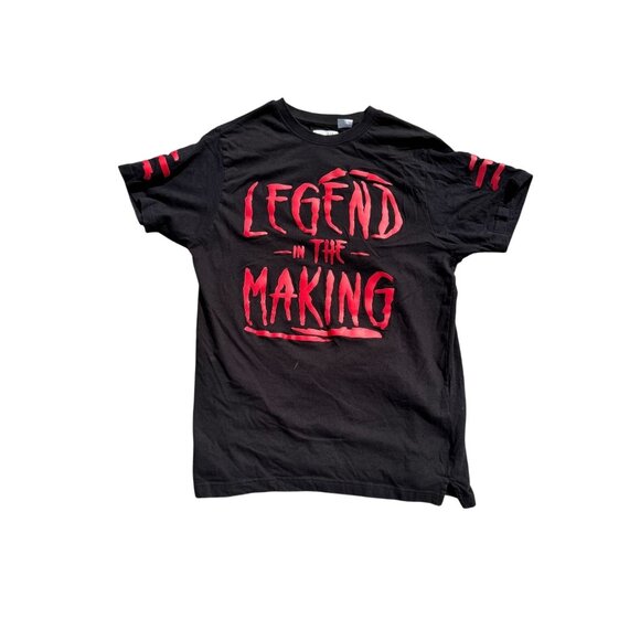 FWRD Denim Men’s T-Shirt & Shorts Black Red Graphic Print Set XL Cotton Casual P - Picture 1 of 12